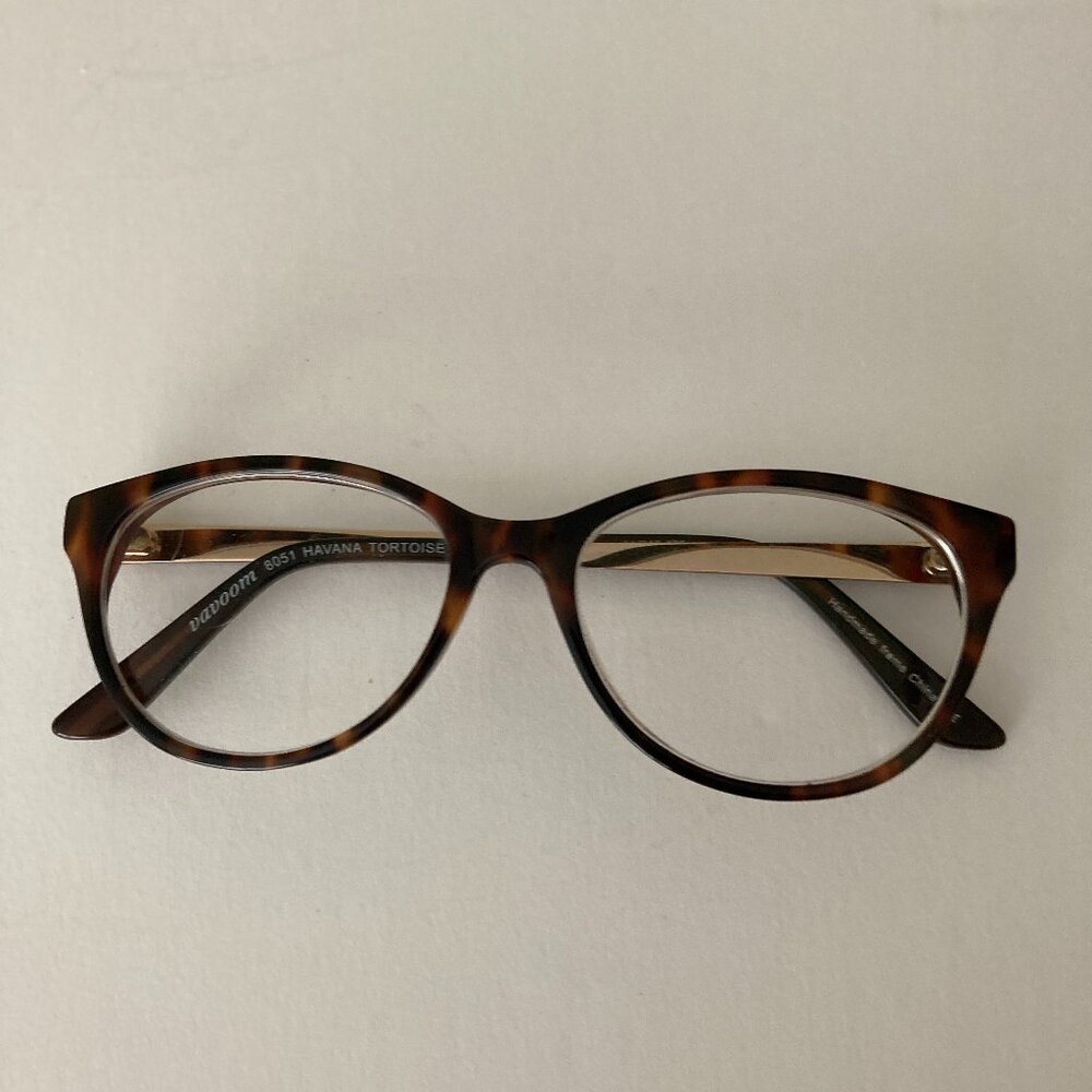 VAVOOM BY VIAN MORGAN GLASSES AND CASE 8051 HAVANA TORTOISE
